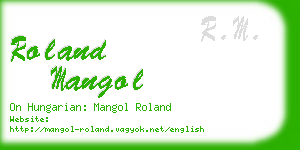 roland mangol business card